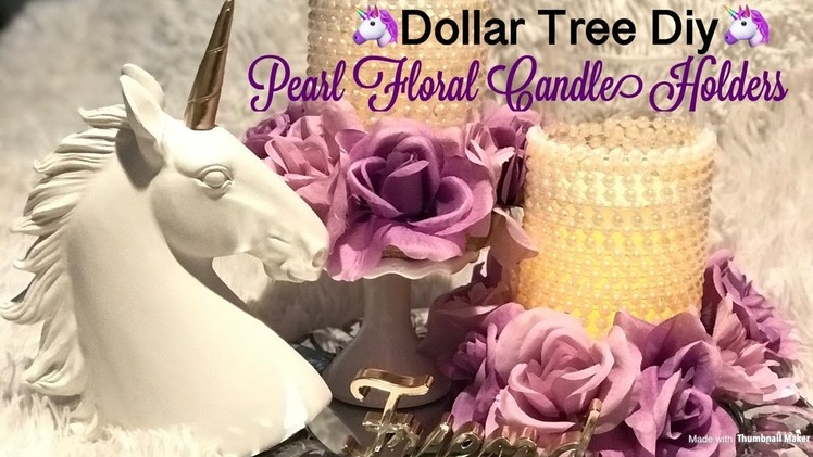 ???????? Dollar Tree Diy Pearl Floral Candle Holders???????? Girly Room Decor || Spring Room Decor