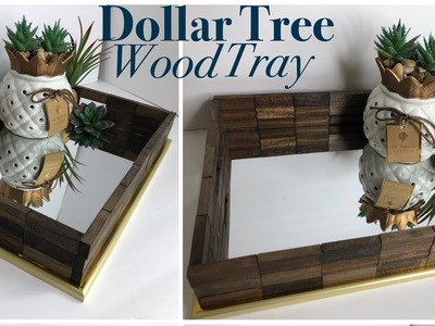 Dollar Tree DIY Wooden Mirror Tray | DIY Vanity Tray