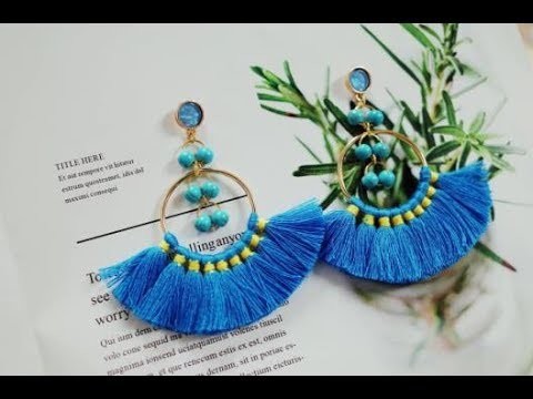 DoreenBeads Jewelry Making Tutorial - How to Make Girlish Green Loose Beads Cotton Tassel Earrings