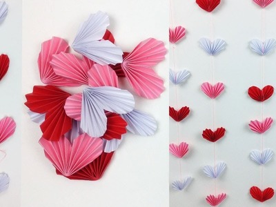 EasyCrafts: DIY Room Decor Idea for a Sweet Home | Hanging Paper Heart - Wall Decor for Teenagers