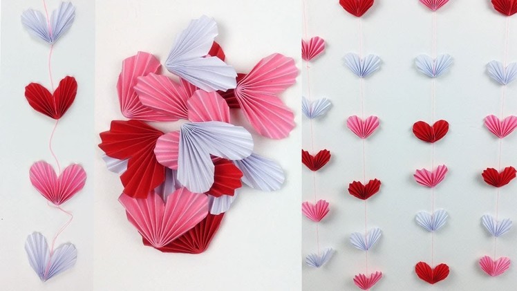 EasyCrafts: DIY Room Decor Idea for a Sweet Home | Hanging Paper Heart - Wall Decor for Teenagers