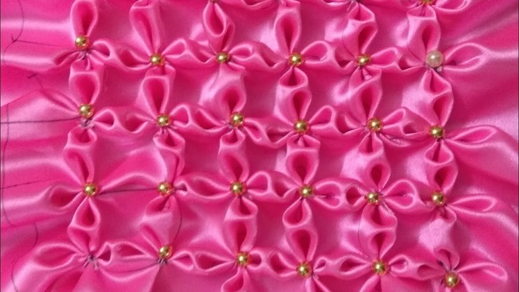 HOW TO DO FLOWER SMOCKING ON FABRIC