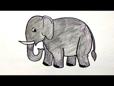 How to draw an elephant step by step