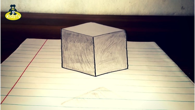 How To Draw Floating Cube - 3D Trick Art on Paper (Optical Illusion)