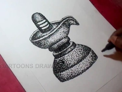 How to Draw Maha Shiva Lingam With Dots Drawing