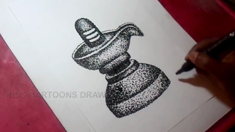 How to Draw Maha Shiva Lingam With Dots Drawing