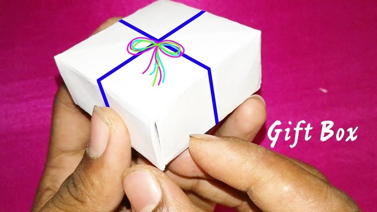 How to make a Gift Box with one sheet of white paper | Home made creation | 360 DIY