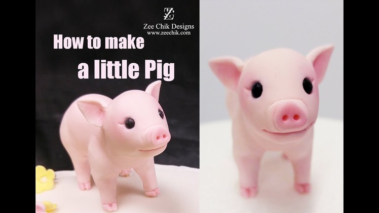 How to make a little pig. fondant. polymer clay