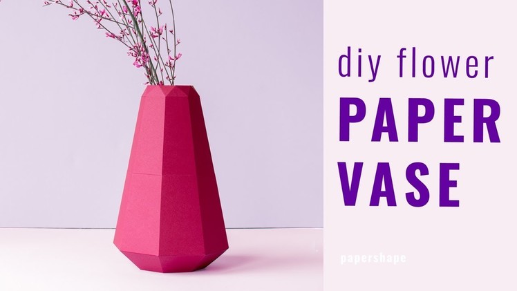 How to make a paper vase for flowers (free template)