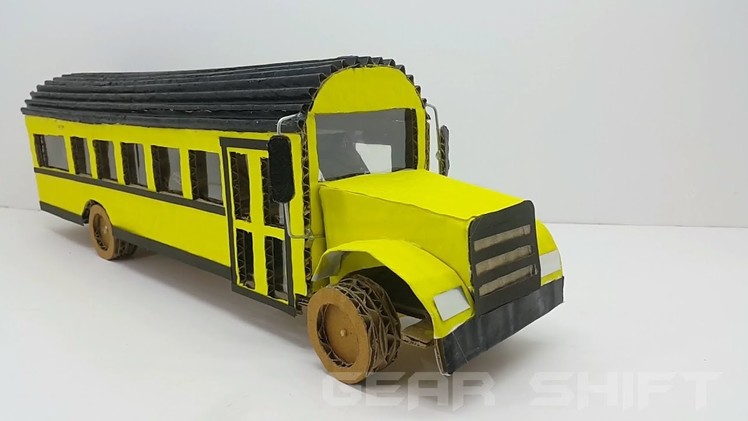 How to Make a School Bus - Cardboard School Bus wow amazing school bus made