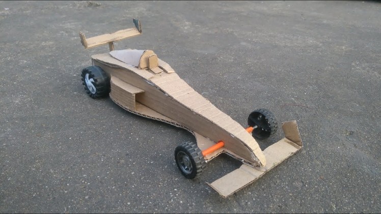 How to make Amazing F1 Racing Car With Cardboard and DC Motor