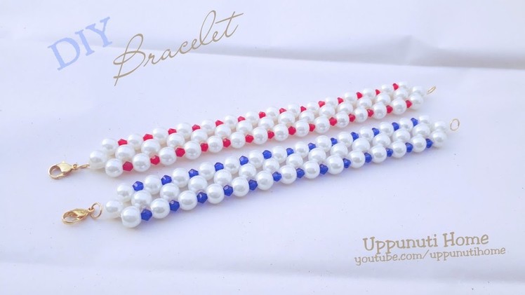 How To Make Beautiful Pearl Bracelet At Home | DIY I Beaded bracelet | Pandahall | uppunutihome