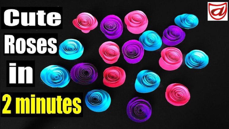 How to make Cute paper roses for home decoration | Paper flowers | DIY decor ideas