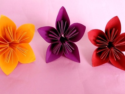 How to make easy origami flower-Kusudama paper flower