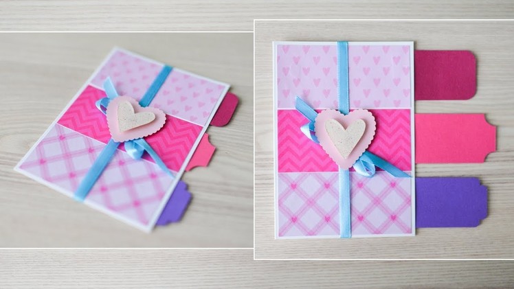 How to make : Greeting Card Valentine's Day | Kartka na Walentynki - Mishellka #279 DIY
