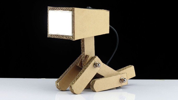 How To Make USB Powered Cardboard Study Table Lamp - Back to School Project