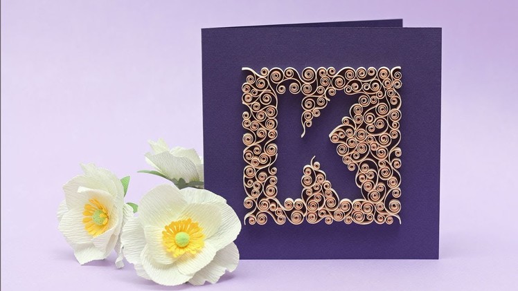 How To Tutorial: Quilling Letter Quilling Letter K - Negative Spaces