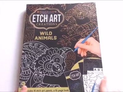 Kaleidoscope Etch Art Creations "Wild Animals" Scratch Art Paper Kit