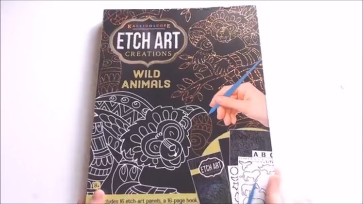 Kaleidoscope Etch Art Creations "Wild Animals" Scratch Art Paper Kit