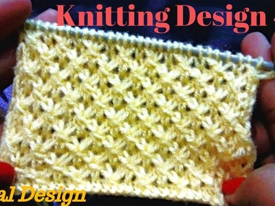 Knitting Design #21 | Single Colour Design | Floral Design