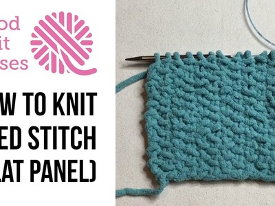 Knitting Stitch Pattern: Seed Stitch Flat Panel