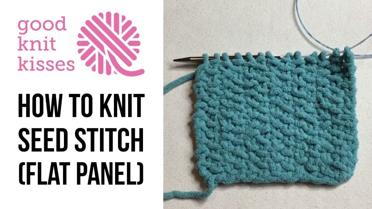 Knitting Stitch Pattern: Seed Stitch Flat Panel