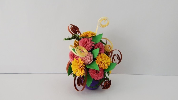 Miniature decoration flowers DIY papercraft quilling doll house deco Miniaturblumen
