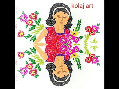 New kolaj art idea Of Color paper.new idea of kolaj art