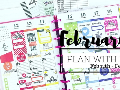 Plan With Me! February 12th - 18th | RAINBOW SPREAD ???? | Classic Happy Planner