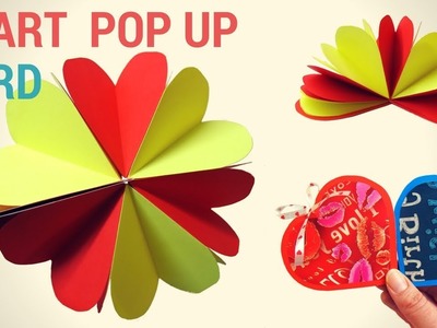Pop Up Flower Pop Up Heart Card Paper Crafts  Card Making - Hand made