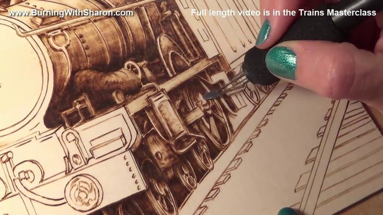 Pyrography: How to Woodburn Detail on Trains in the Shadows