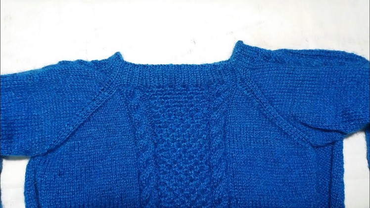 Single colour girls top knitting design- part -4