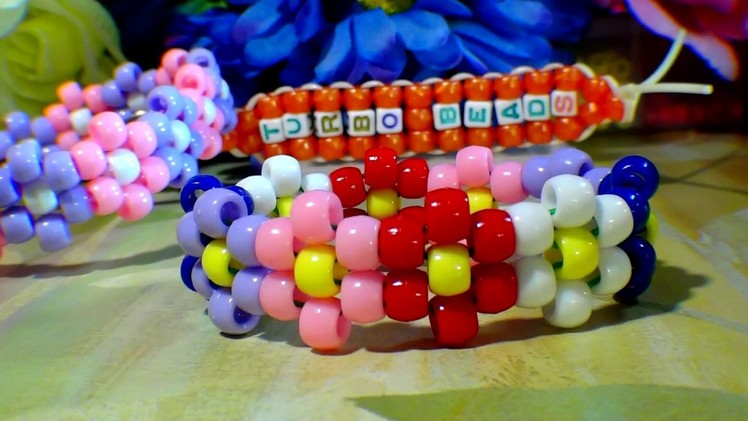 TurboBeads: Flower Cuff Bead Bracelet Tutorial