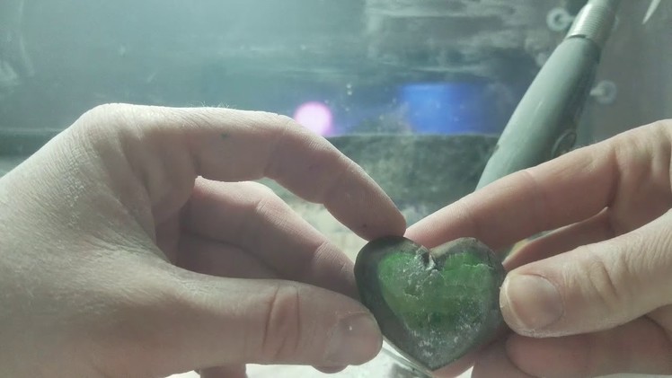 Tutorial how to carve and polish Fluorite Heart with Dremel *lots of details and instruction* asmr