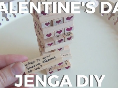 Valentine's Day Jenga ♥ DIY