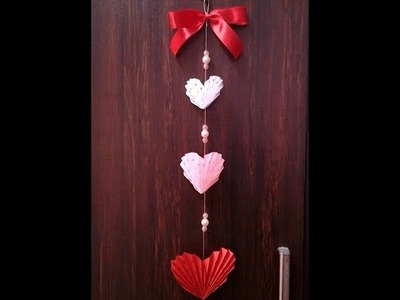 Valentines' Special Quick Last Minute Paper Heart Home Decor