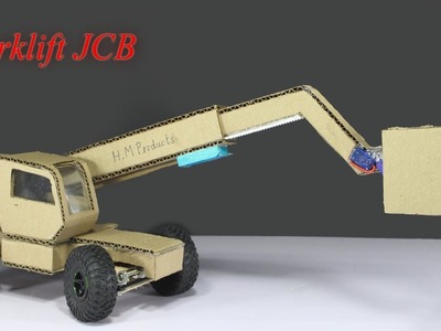 Wow! How to make RC Forklift Powerful JCB With Cardboard ! DIY Forklift JCB