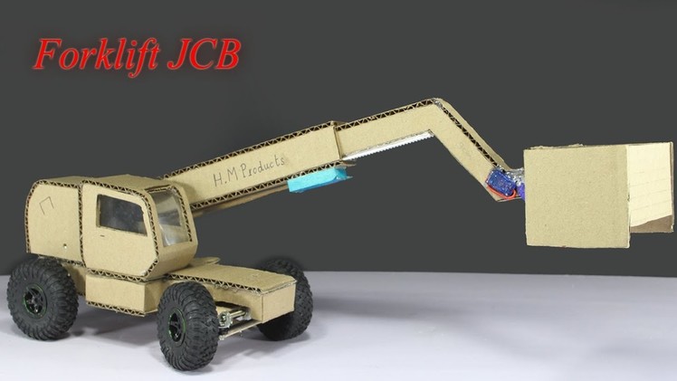Wow! How to make RC Forklift Powerful JCB With Cardboard ! DIY Forklift JCB