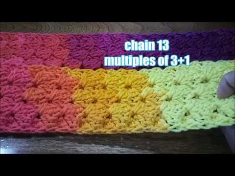 3D Tunisian crochet stitch interlaced shells