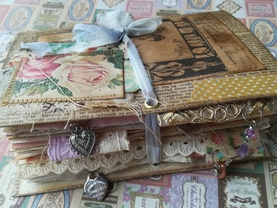 "Anna" Floral Fabric Junk Journal