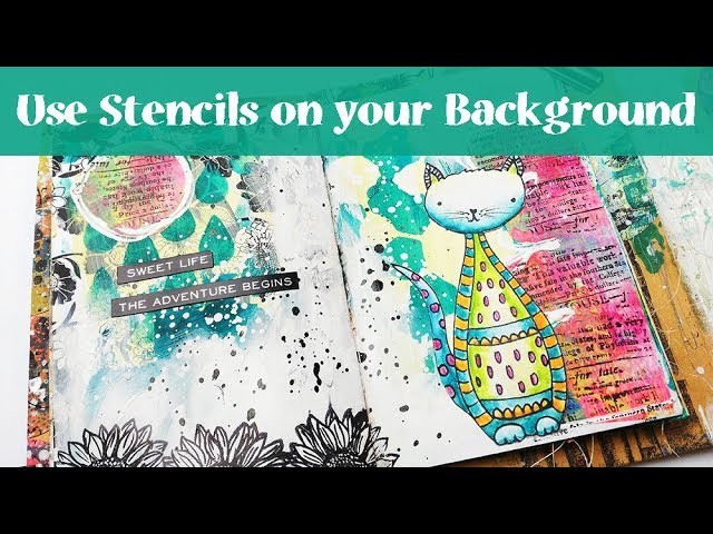 Art journal page Tutorial with Gelli Printed Deli Paper
