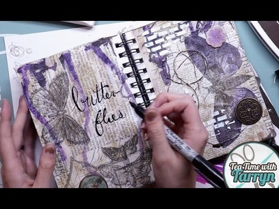 Art Journal using no stamps | Tea Time With Tarryn | Episode