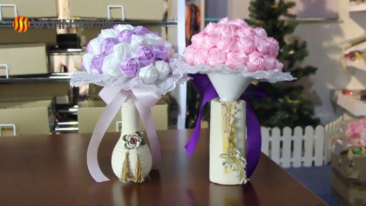 Artificial Wedding Ribbon Flower Bouquet From VATIN Ribbon