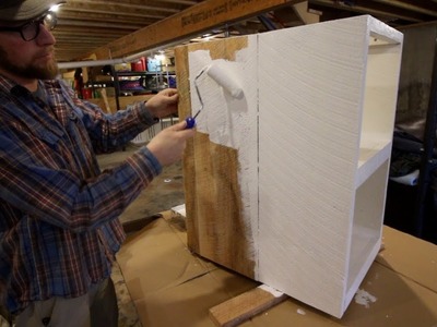 Assembling and Painting the Rough Sawn Lumbah File Cabinet for the Concrete Counter Top Project