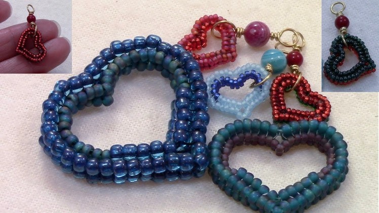 Beaded Heart Charm Jewelry by Mariel