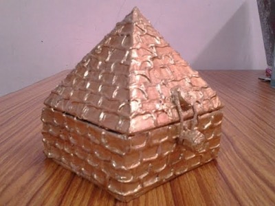 Best Out Of Waste Cardboard Pyramid Gift Box