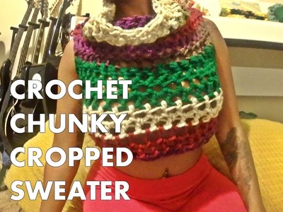 Cro-Turial #17 | CHUNKY CROPPED SWEATER WITH COWL NECK