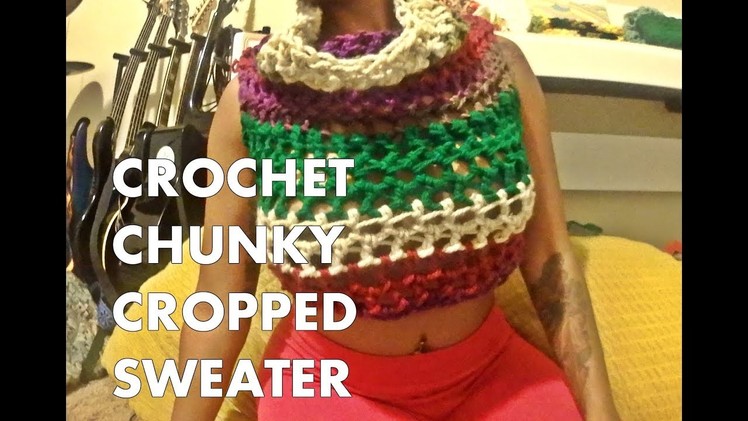 Cro-Turial #17 | CHUNKY CROPPED SWEATER WITH COWL NECK