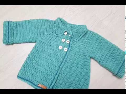 Crocheted Baby Girl Jacket - Easy for beginners