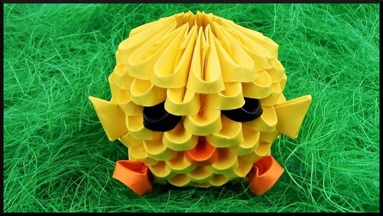 DIY 3D Origami | Papier Oster Küken | Osterkorb | Paper easter chick decoration